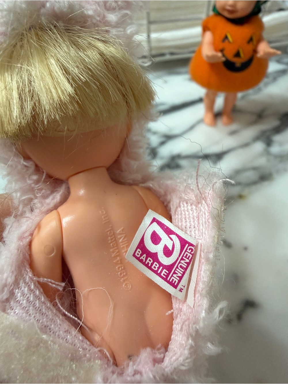 1994 Mattel Kelly Club Dolls – Pink Bunny & Pumpkin Costumes – 4.5” - Picture 9 of 17